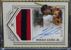 Ronald Acuna Jr. Baseball Cards 2022 Topps Definitive Framed Autograph Patch Collection Prices