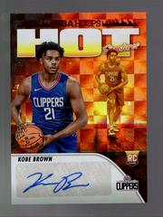 Kobe Brown [Red] Basketball Cards 2023 Panini Hoops Hot Signature Rookies Prices