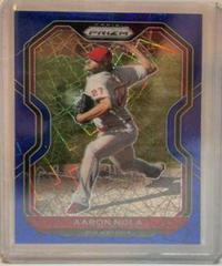 Aaron Nola [Blue Velocity] Baseball Cards 2021 Panini Prizm Prices
