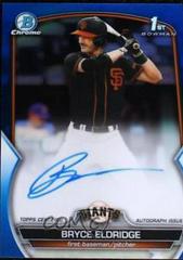 Bryce Eldridge [Blue] Baseball Cards 2023 Bowman Draft Chrome Prospect Autographs Prices