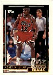 Corey Williams Basketball Cards 1992 Topps Gold Prices