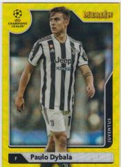 Paulo Dybala [Yellow Wave] Soccer Cards 2021 Topps Merlin Chrome UEFA Prices