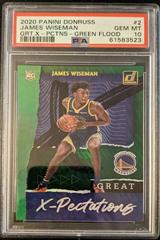 James Wiseman [Green Flood] Basketball Cards 2020 Donruss Great X-Pectations Prices