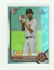 Brayan Bello [Sky Blue Foil] Baseball Cards 2022 Bowman 1st Edition Prices