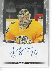 Juuse Saros Hockey Cards 2022 SP Authentic Marks of Distinction Autographs Prices