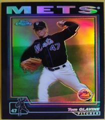 Tom Glavine [Black Refractor] #13 Baseball Cards 2004 Topps Chrome Prices
