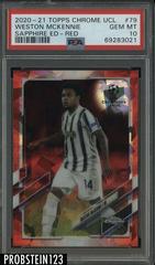 Weston McKennie [Red] Soccer Cards 2020 Topps Chrome UEFA Champions League Sapphire Prices