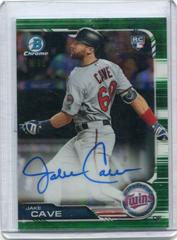 Jake Cave [Green Refractor] Baseball Cards 2019 Bowman Chrome Rookie Autographs Prices