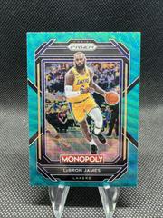 LeBron James [Teal Wave] Basketball Cards 2022 Panini Prizm Monopoly Prices
