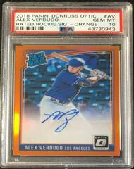 Alex Verdugo [Orange] Baseball Cards 2018 Panini Donruss Optic Rated Rookie Signatures Prices