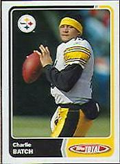 Charlie Batch Football Cards 2003 Topps Total Prices