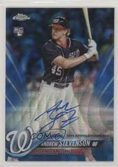 Andrew Stevenson [Blue Wave Refractor] Baseball Cards 2018 Topps Chrome Rookie Autograph Prices
