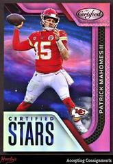 Patrick Mahomes II [Pink] Football Cards 2022 Panini Certified Stars Prices
