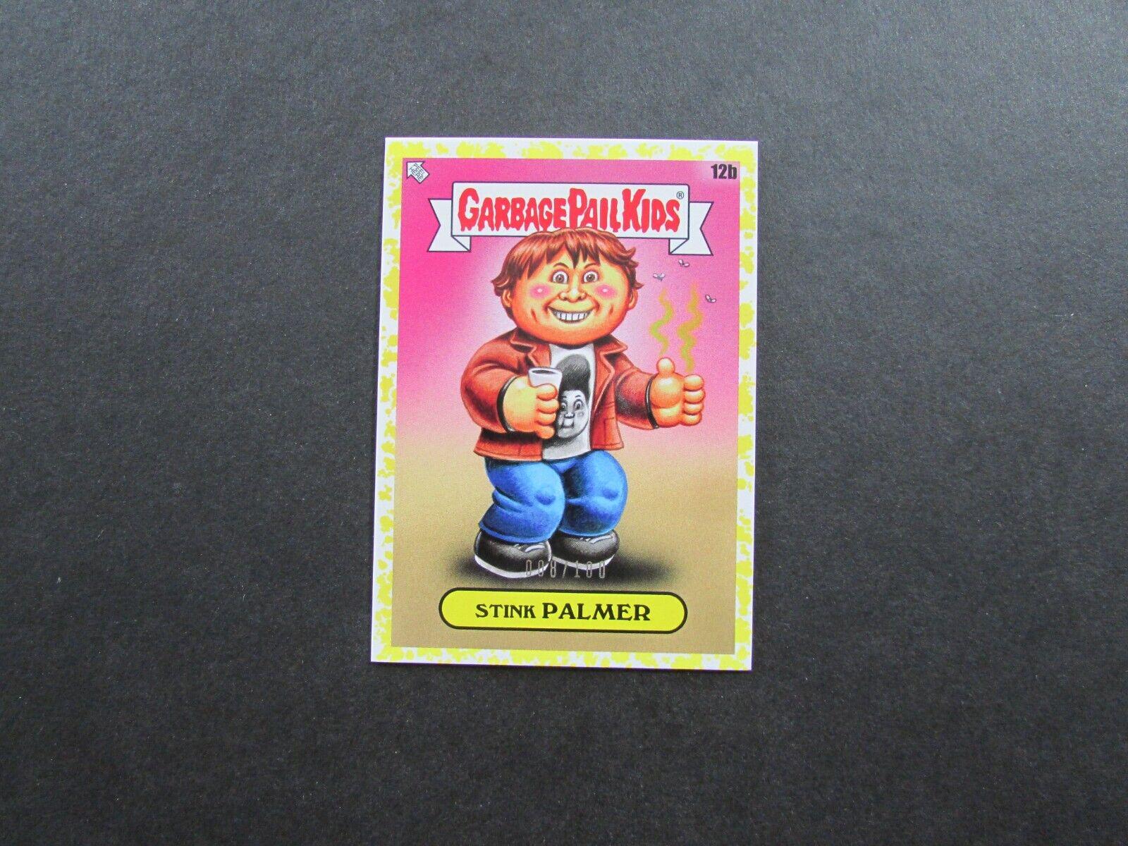 Stink PALMER [Yellow] #12b Garbage Pail Kids X View Askew