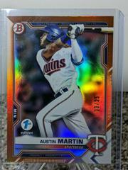 Austin Martin [Orange Foil] #BD-19 Baseball Cards 2021 Bowman Draft 1st Edition Prices
