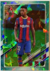 Ansu Fati [Aqua] #15 Soccer Cards 2020 Topps Chrome UEFA Champions League Sapphire Prices