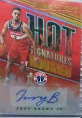 Troy Brown Jr. Basketball Cards 2018 Panini Hoops Hot Signatures Rookies Prices