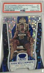 Zion Williamson [Blue] #7 Basketball Cards 2019 Panini Crown Royale Rookie Royalty Prices