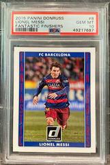 Lionel Messi [Green Soccer Ball] #8 Soccer Cards 2015 Panini Donruss Fantastic Finishers Prices