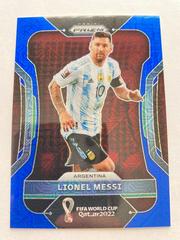Lionel Messi [Blue Mojo] Soccer Cards 2022 Panini Prizm World Cup Prices