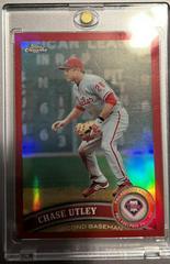 Chase Utley [Red Refractors] #35 Baseball Cards 2011 Topps Chrome Prices