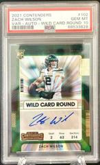 Zach Wilson [Autograph Wild Card Round] #102V Football Cards 2021 Panini Contenders Prices
