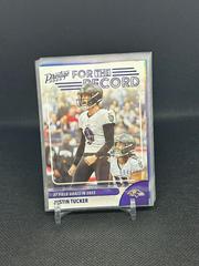 Justin Tucker [Blue] #12 Football Cards 2023 Panini Prestige For the Record Prices