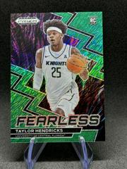 Taylor Hendricks [Green Shimmer] #2 Basketball Cards 2023 Panini Prizm Draft Picks Fearless Prices