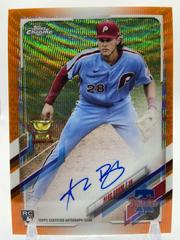 Alec Bohm [Orange Wave Refractor] #RA-AB Baseball Cards 2021 Topps Chrome Rookie Autographs Prices