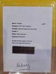 Bijan Robinson [Blue Neon] #4 Football Cards 2023 Panini Spectra Spectral Signature Prices