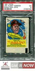 Joe 'Flash' Gordon Baseball Cards 1961 Topps Magic Rub Offs Prices