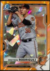 Grayson Rodriguez [Orange] Baseball Cards 2021 Bowman Chrome Sapphire Prospects Prices