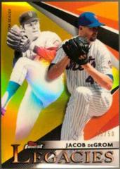 Jacob deGrom, Tom Seaver [Gold Refractor] #FL-JD Baseball Cards 2021 Topps Finest Legacies Prices