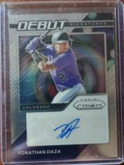 Yonathan Daza #DS-YD Baseball Cards 2021 Panini Prizm Debut Signatures Prices