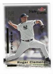 Roger Clemens #149 Baseball Cards 2001 Fleer Triple Crown Prices