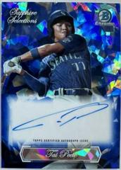 Tai Peete #SSA-TP Baseball Cards 2023 Bowman Draft Chrome Sapphire Selections Autograph Prices