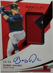 Bobby Dalbec [Patch Autograph Red] Baseball Cards 2021 Panini Immaculate Collection Prices