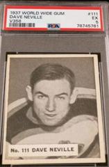 Dave Neville Hockey Cards 1937 V356 World Wide Gum Prices