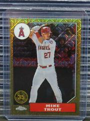 Mike Trout [Gold] #T87C-11 Baseball Cards 2022 Topps Update 1987 Chrome Prices