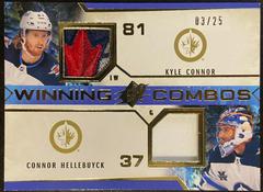 Kyle Connor, Connor Hellebuyck [Premium] #WC-KCCH Hockey Cards 2021 SPx Winning Combos Prices