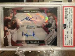 Henry Davis, Liover Peguero Baseball Cards 2022 Bowman Sterling Dual Refractor Autographs Prices