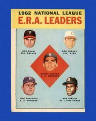 NL ERA Leaders #5 Baseball Cards 1963 Topps Prices