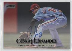 Cesar Hernandez [Black] Baseball Cards 2019 Stadium Club Autographs Prices