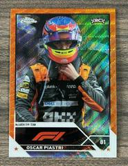 Oscar Piastri [Wave Orange Refractor] #41 Racing Cards 2023 Topps Chrome Formula 1 Prices