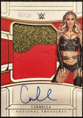 Carmella [Gold] Wrestling Cards 2022 Panini Chronicles WWE National Treasures Memorabilia Autographs Prices