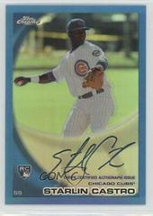 Starlin Castro [Blue Refractor Autograph] #195 Baseball Cards 2010 Topps Chrome Prices
