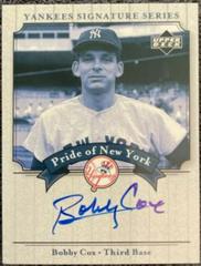 Bobby Cox Baseball Cards 2003 Upper Deck Yankees Signature Series Pride of NY Autograph Prices