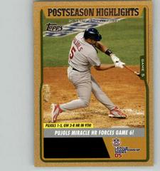 Albert Pujols [Gold] Baseball Cards 2005 Topps Updates & Highlights Prices