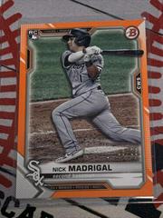 Nick Madrigal [Orange] #77 Baseball Cards 2021 Bowman Prices