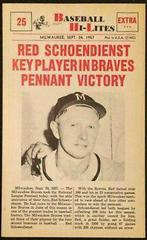 Red Schoendienst Baseball Cards 1960 NU Card Baseball Hi Lites Prices